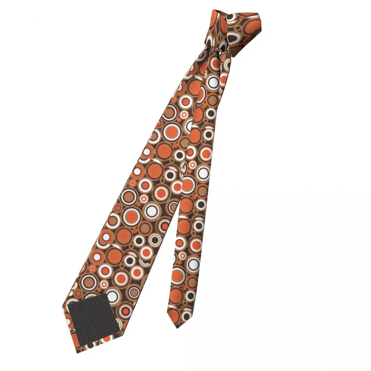 OrangeWhite and Brown Circle Retro Pattern for Men