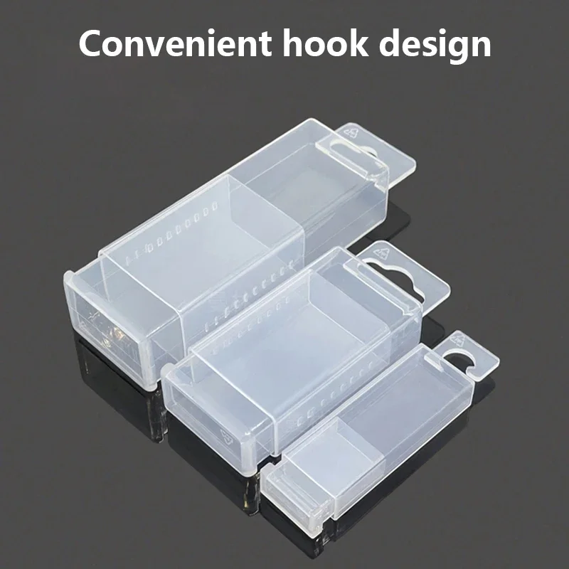 Transparent plastic telescopic box rectangular milling cutter drill bit storage box hardware drill bit tap accessories tool box