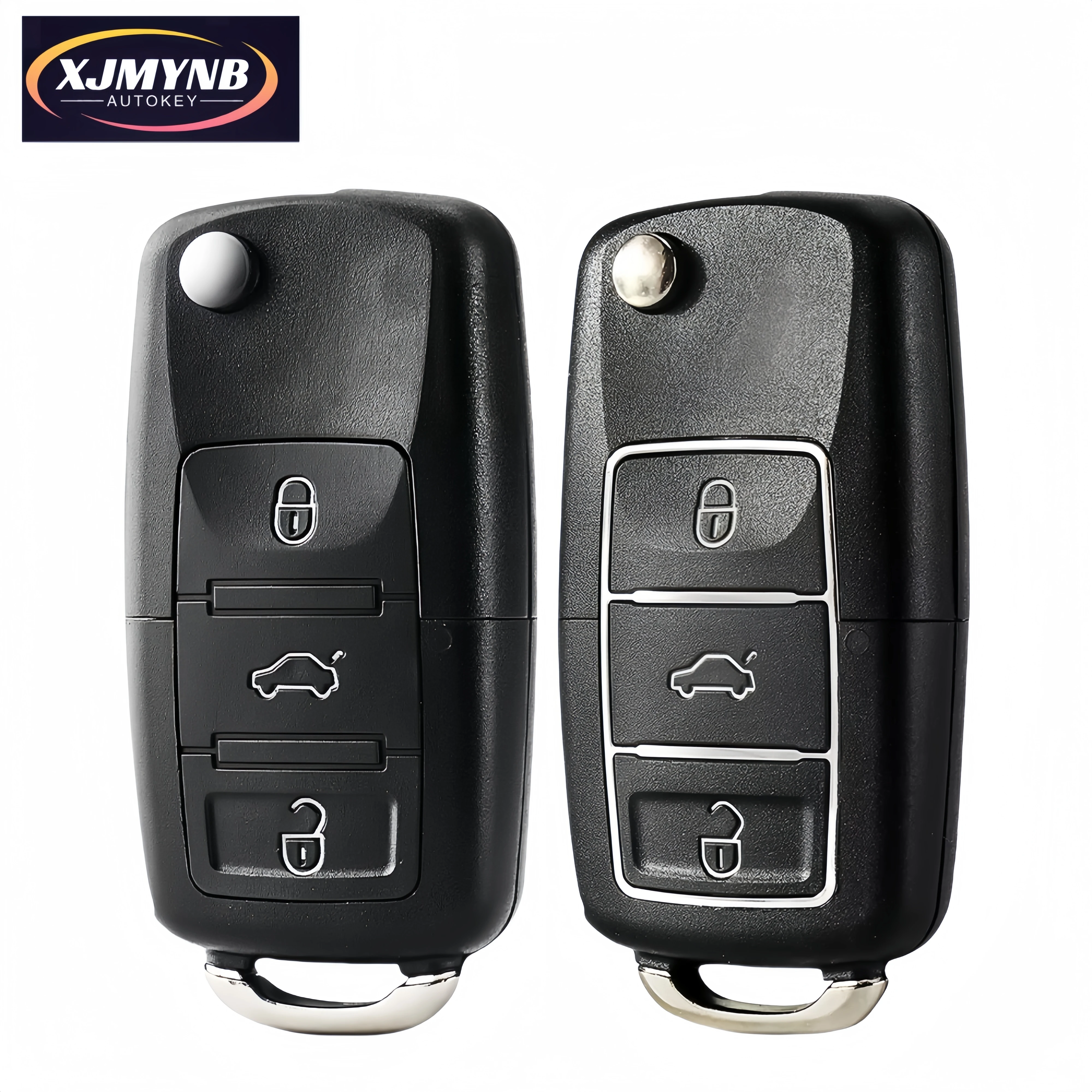 

XJMYNB For Volkswagen Vw Jetta Golf Passat B5 B6 Beetle Polo Bora Caddy MK5 Skoda 3Button Remote Flip Car Key Shell Case