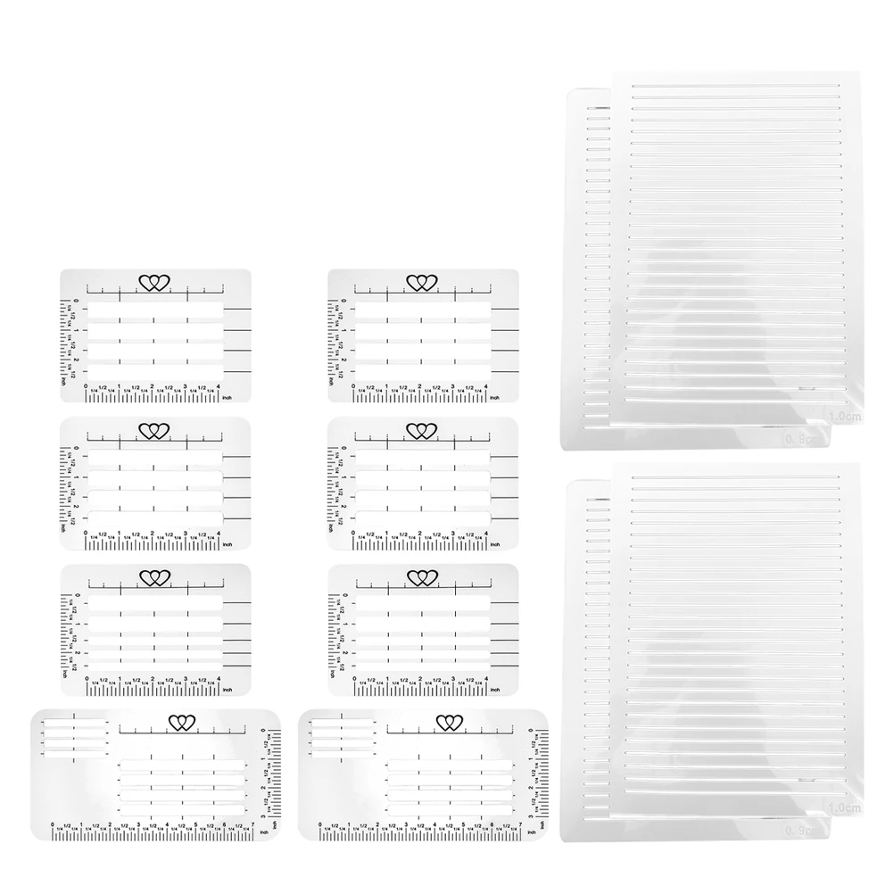 

12 Pcs Invitation Greeting Card Templates Crafting Stencil Set Envelope Addressing Letter Making Reusable PP Material