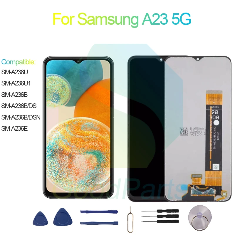 

ЖК-дисплей для Samsung A23 5G, экран 6,6 дюйма SM-A236U/U1/B/DS/DSN/E A23, сенсорный дигитайзер в сборе, замена