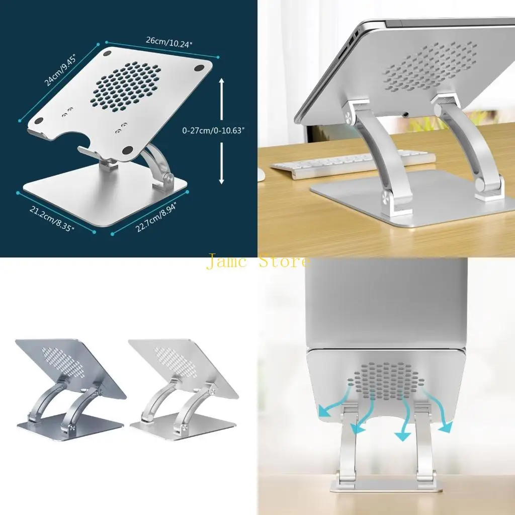 LX0B Angel Adjustable Folding Universal Notebook Computer Riser Stand for 11-17.3inch
