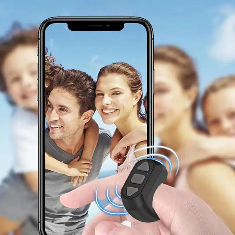 Fingertip Remote Control Thumb Remote Phone Selfie Shutter Clicker Wireless Page Turner Clicker Video Remote Control Video