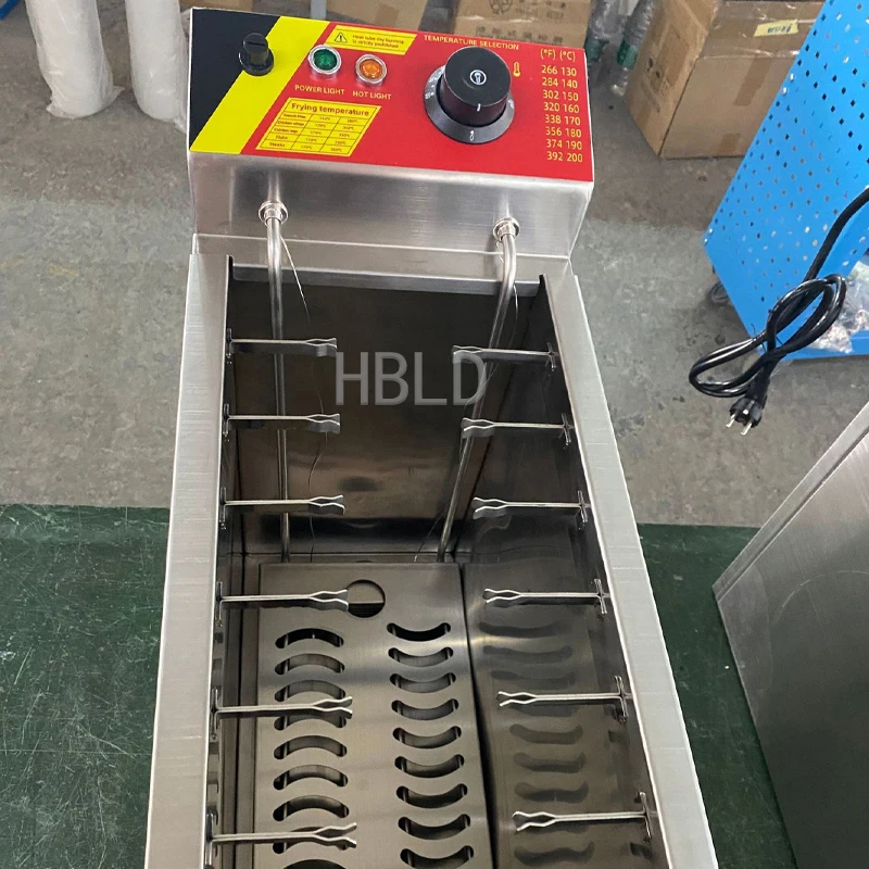 Commercial Korean Style Cheese Hot Dog Fryer Machine - Cheese Hot Dog Rod Drawing Fryer for Business Use