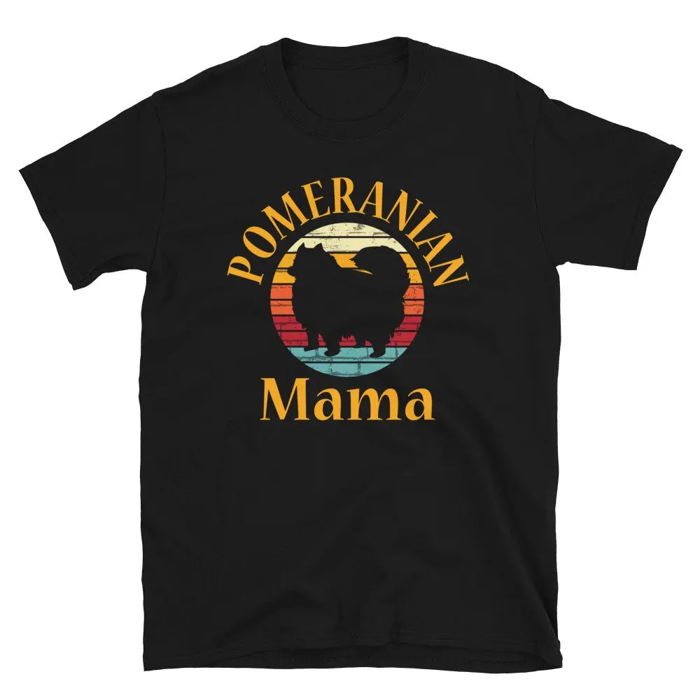 Pomeranian Mama T Shirt Retro Style Vintage Stlye Cute Dog s Pom Mom Lover