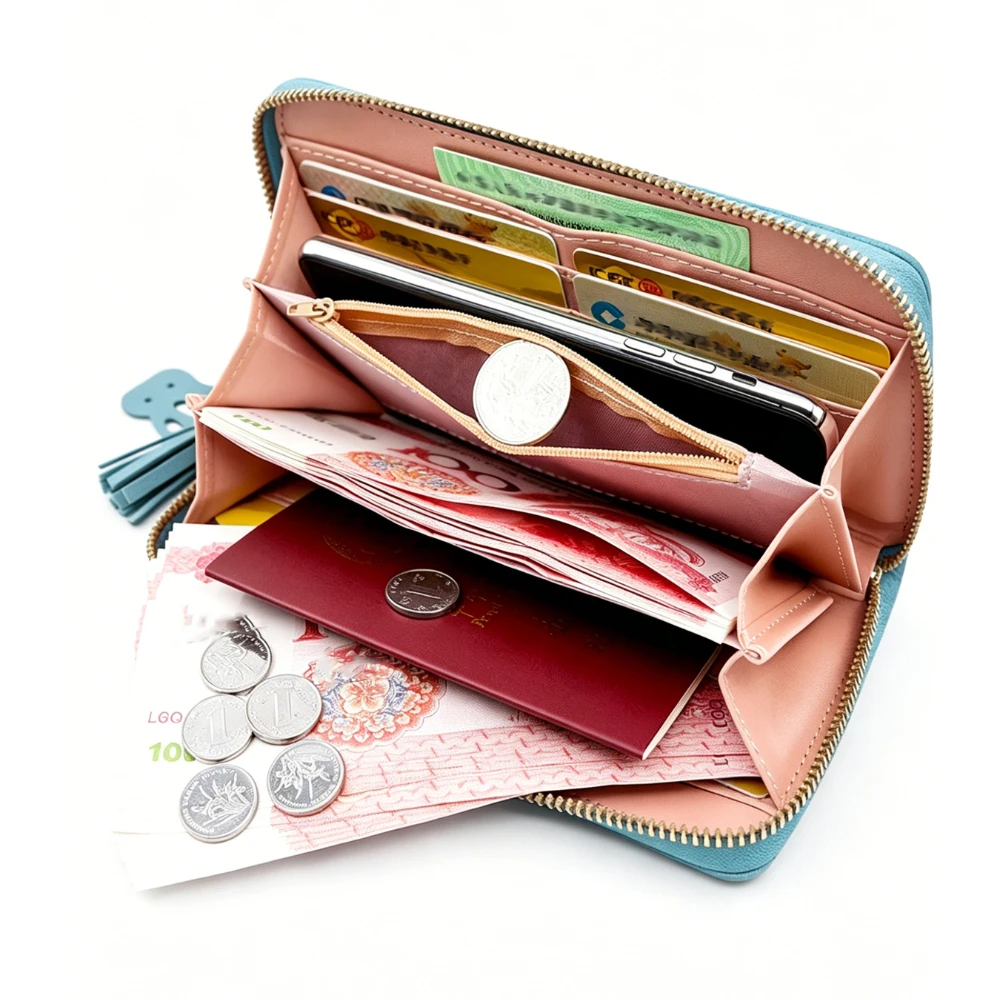 Womens Wallet Money Clips Luxury Wallet Ladies Card Wallet Bank Credit Card Holders Coin Purse Long Wallets Women Bifold Wallet