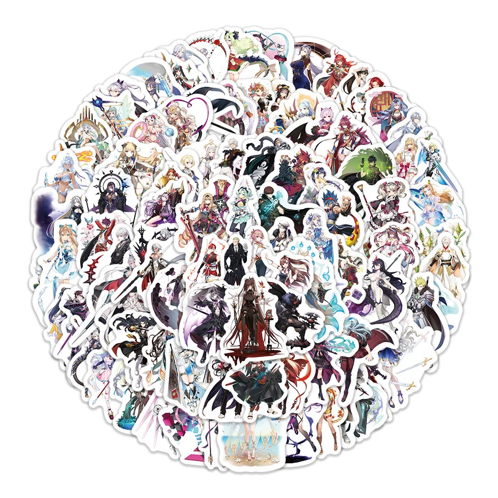 

100PCS Epic Seven Game Cartoon Stickers Sexy Beautiful Girl Graffiti Kid Toy DIY Skateboard Helmet Laptop Scrapbook Desk Sticker