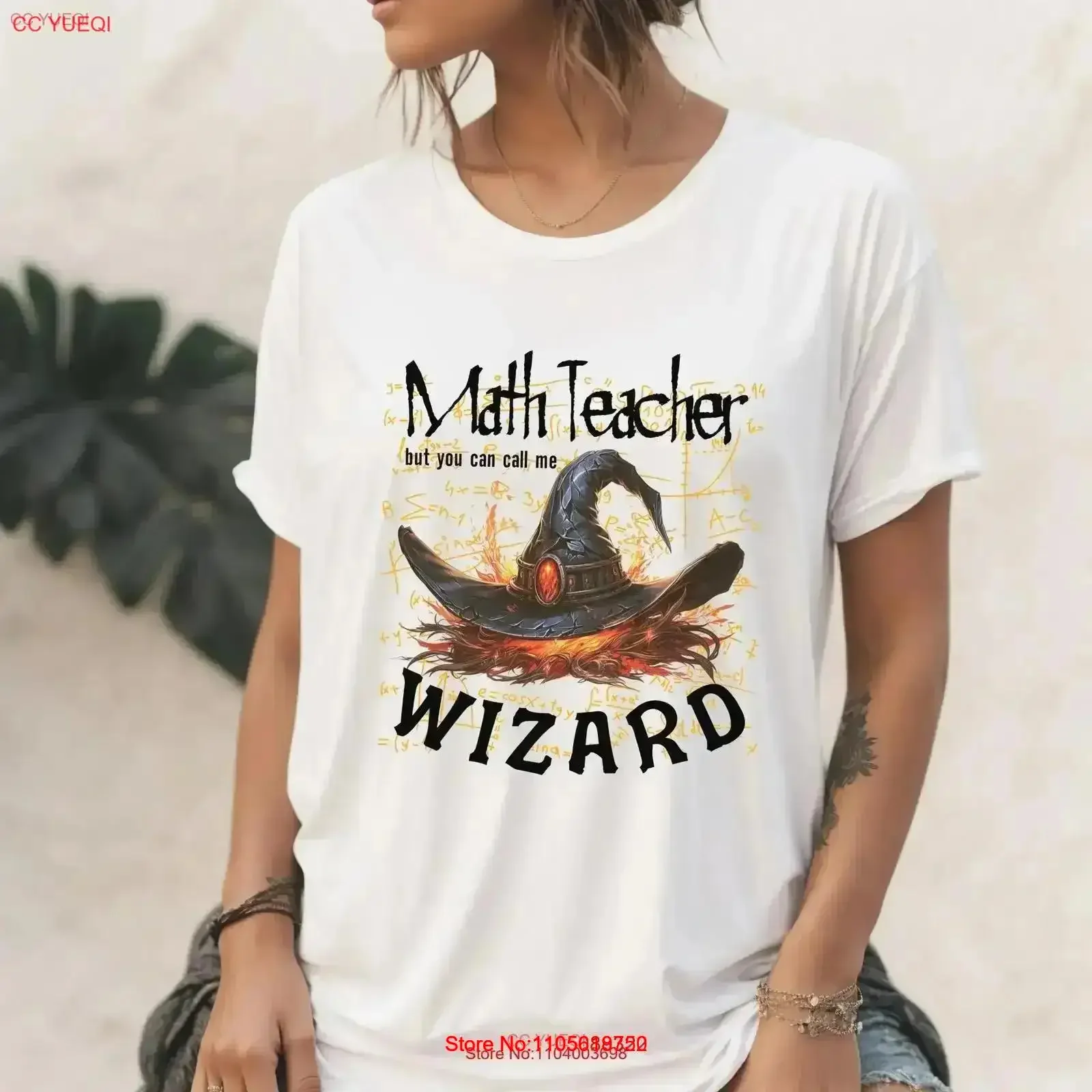 Math teacher gift idea Halloween T Shirt wizard sorcerer high school vintage Washed Breathable Soft vintage Washed Unisex homme