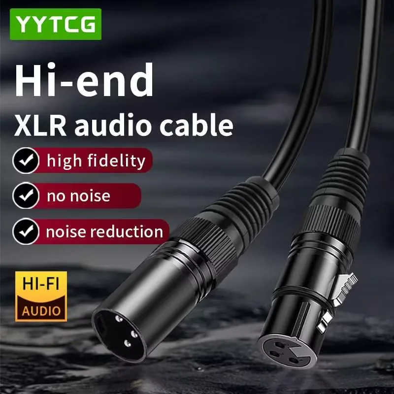 Xlr Cable Male to Female Hifi XLR Cable High Quailty 3 Pin XLR Male to XLR Female Audio Cable Microphone Extension Cable Speaker