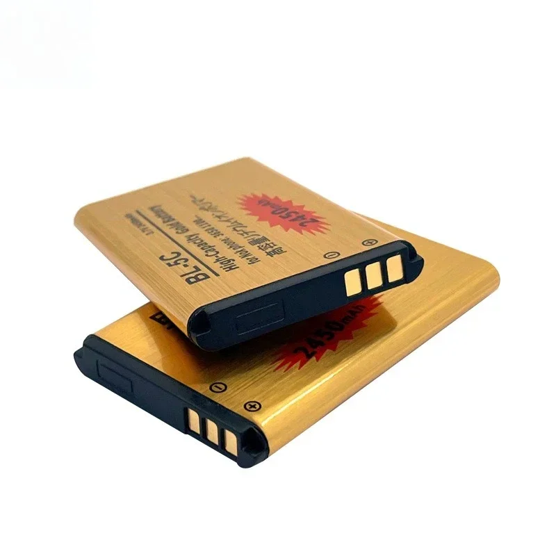 BL-5C بطارية الهاتف المحمول لنوكيا BL5C 1600 6230 2600 1100 1110 1200 1208 2700 3100 3110 N70 بطاريات الهاتف المحمول 3.7V 2450mAh