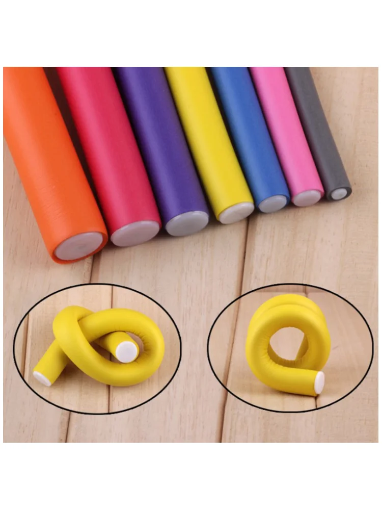 

10pcs Flexible Hair Curling Rod Hair Curler Makers Soft Foam Bendy Twist Curls"