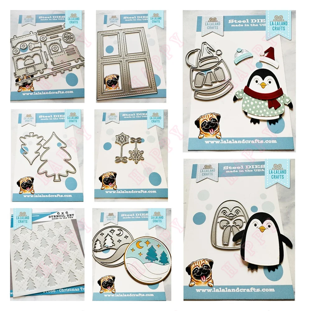 Snowflake Ornaments Die Stencil Cutting Die for DIY Paper Card Photo Album Decoration Scrapbook Craft Penguin Outfit Die Snowmen