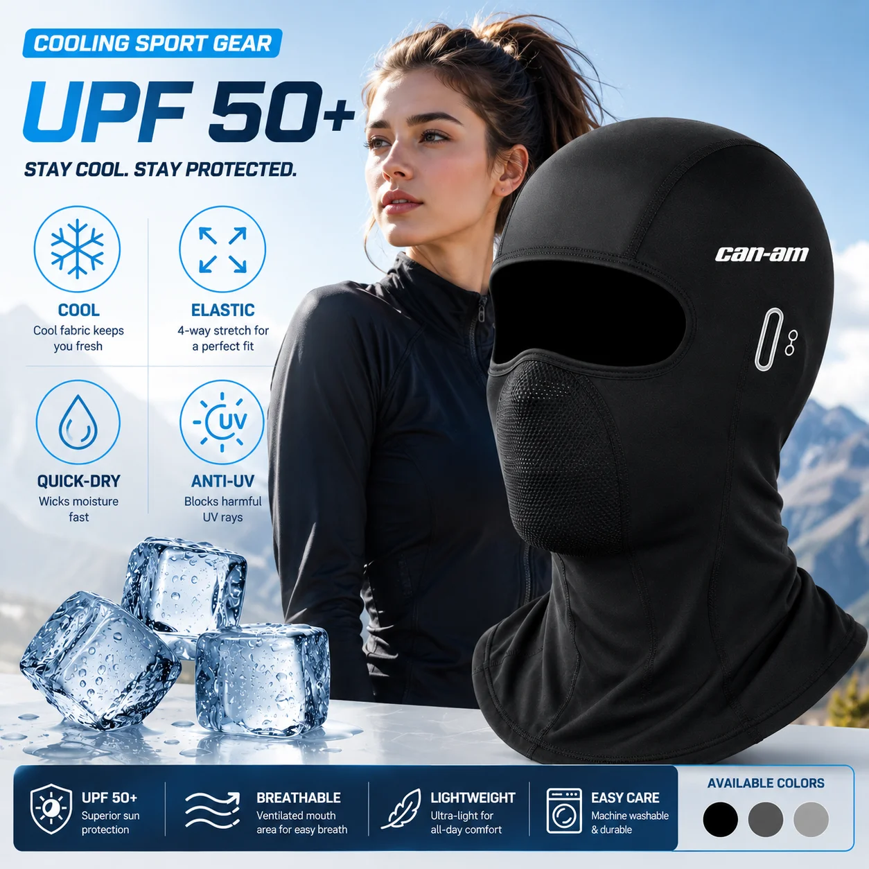 Unisex Can-Am Balaclava Motorcycle Face Mask with Breathable Hole for Summer UV Protection And Winter Warm Ski Use