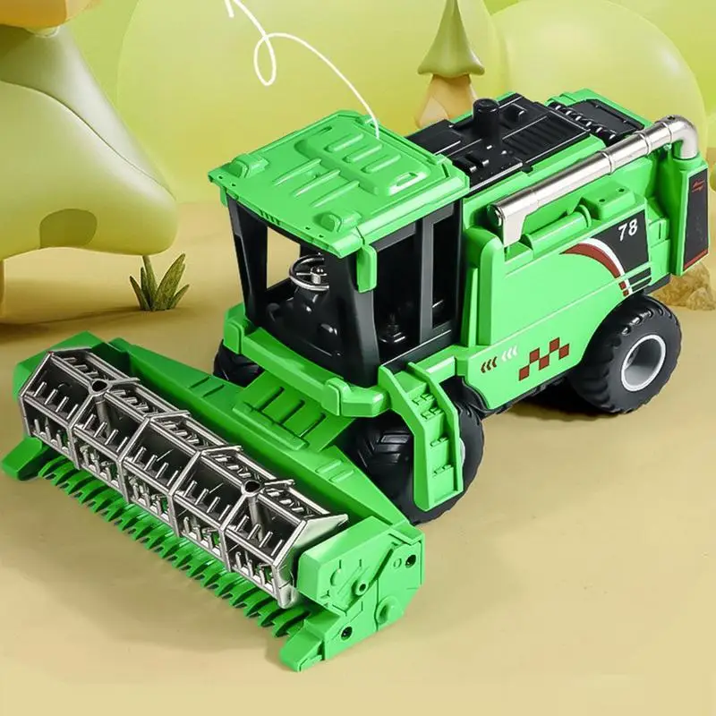 Push And Go Vehicles Children's Push Inertia Harvester Car Toys Simulation Harvester Model Toy Kids Play Trucks Friction Powered