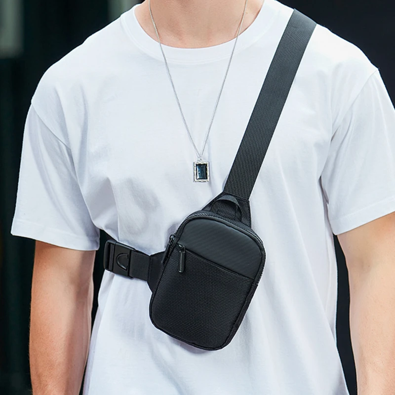 Petit sac de poitrine japonais en toile pour hommes, sacs à bandoulière initiés pour hommes, mini gril, sac à main de sport, bandoulière pour téléphone, mode masculine