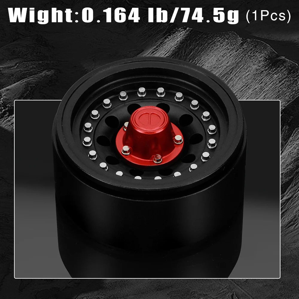 GLOBACT 1.9 비드락 휠 RC 휠 림 세트 휠 허브 시뮬레이션 레트로 휠 (TRX4 TRX6 Axial SCX10 I II III VS4-10 GEN7 8 호환)