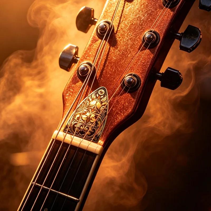 Standard Truss Rod Cover — Traditional Scroll Design — Laser-Engraved — Guitar Nameplate