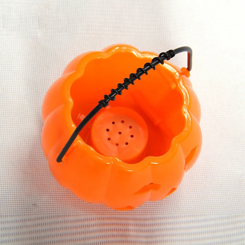 

4 Pcs Pumpkin Lantern Props Candy Bucket Halloween Party Supplies Standing Holder Decor Handle