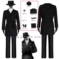 Anime Rorschach Cosplay Anime Walter Kovacs Cosplay Uniform Suit for Reggie Long Outift Halloween Party Play Costume