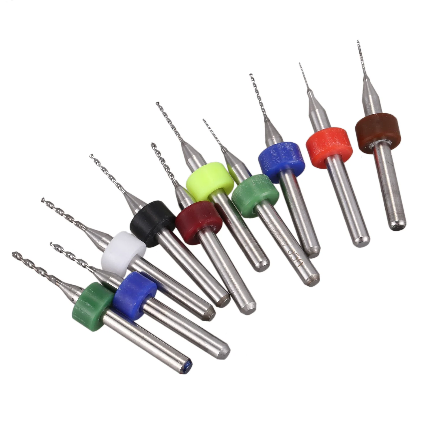 لقم حفر كربيد صغيرة باستخدام الحاسب الآلي ، ثنائي الفينيل متعدد الكلور ، 0.3-1.2 مللي متر ، حزمة من 10