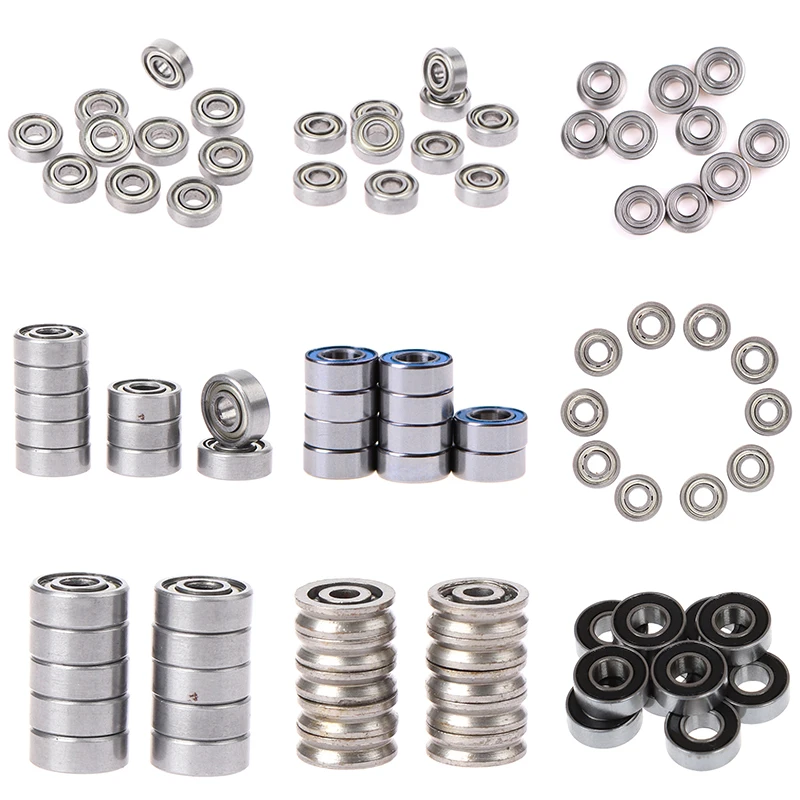 10PCS Mini Miniature Bearings MR63zz 694ZZ 686ZZ 623ZZ V623 MF63ZZ F693ZZ MR115zz MR115-2RS MR105-2RS  3D Printer Parts