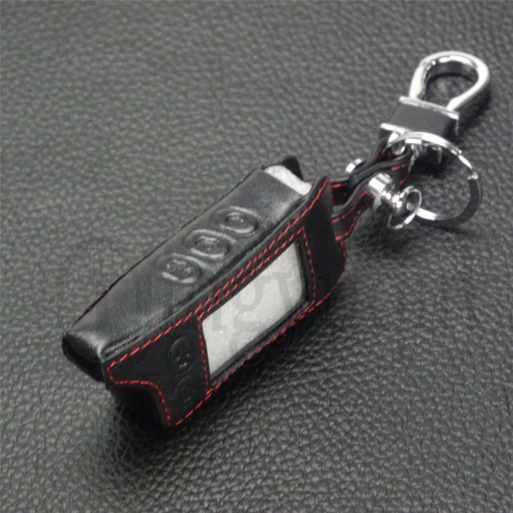 jingyuqin 5 Buttons Remote Leather Car Key Cover Case Two Way Alarm System For Tomahawk TZ9010 TZ9030 TW9030 TW9010