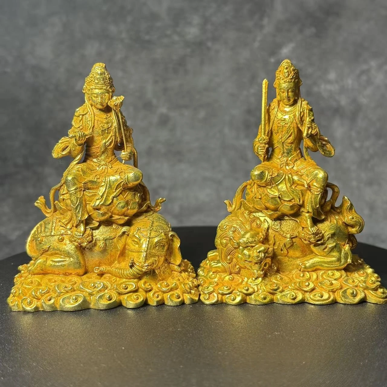 

Статуя Будды Манджусри и Самантабхадры, буддийская статуя, декор для офиса и дома, подарок для украшения стола