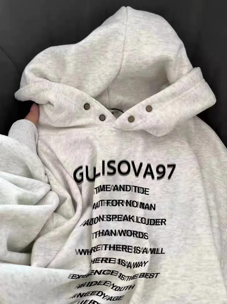 

Large Size Hoodie Sweatirt Men's Autumn Winter Casual Loose Outerwear Top 300 Pou Design Sensation Couple's Clothes