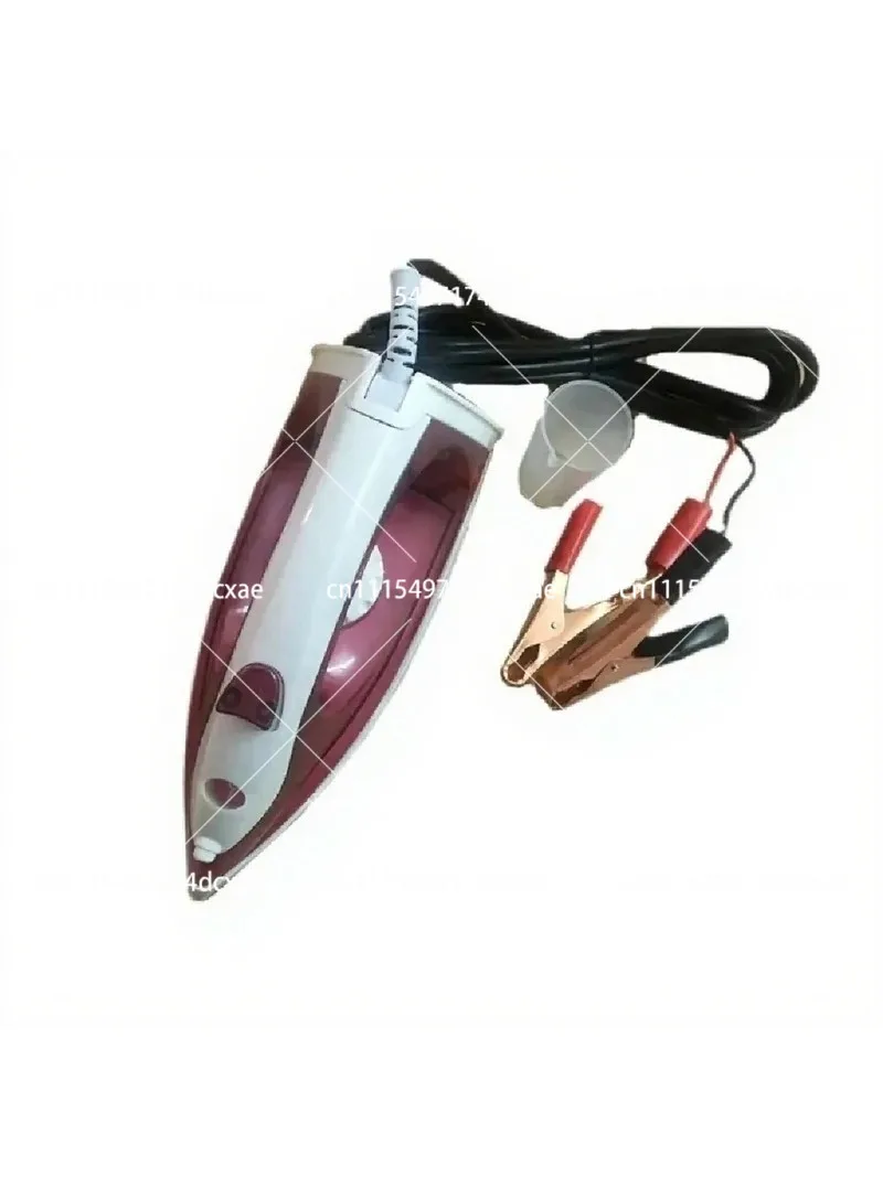 Portable 150W 12V Solar Steam Iron for Camping Travel, Works with 12V 20Ah Rechargeable Battery