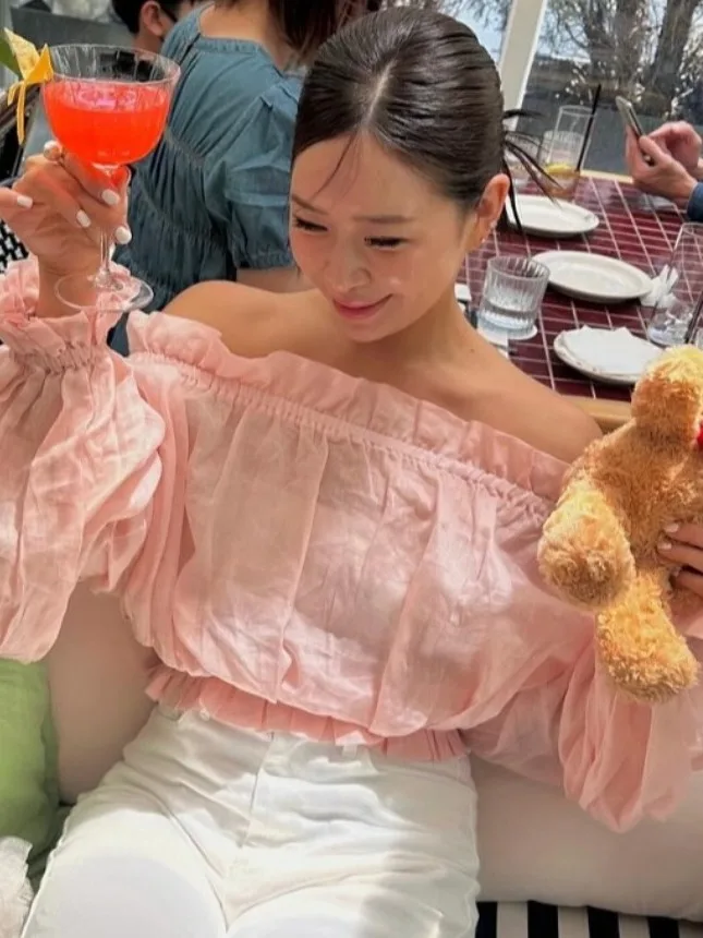 Chic été Sweeti oulder-baring épissure longue Sve protection solaire irt femme coupe régulière moyen doux autre tissu