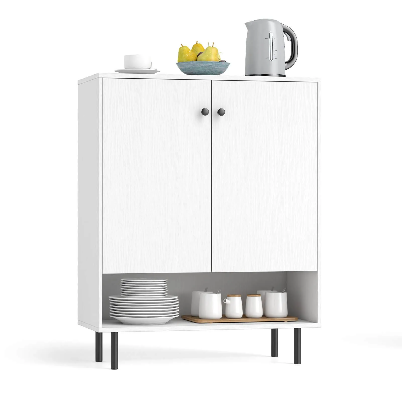 

Sideboard Buffet Cabinet 2-Door Kitchen Storage Cabinet with Adjustable Shelf