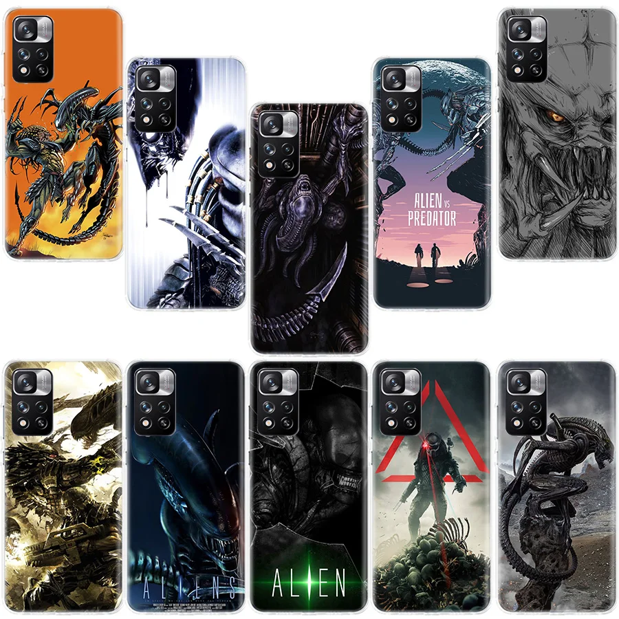 Чехол для телефона Alien vs Predator для Xiaomi Redmi Note 11 12 14 13 Pro Plus 5G 14S 4G 12S 10 10S 11T Pro 11S 11E Coque Fundas TPU