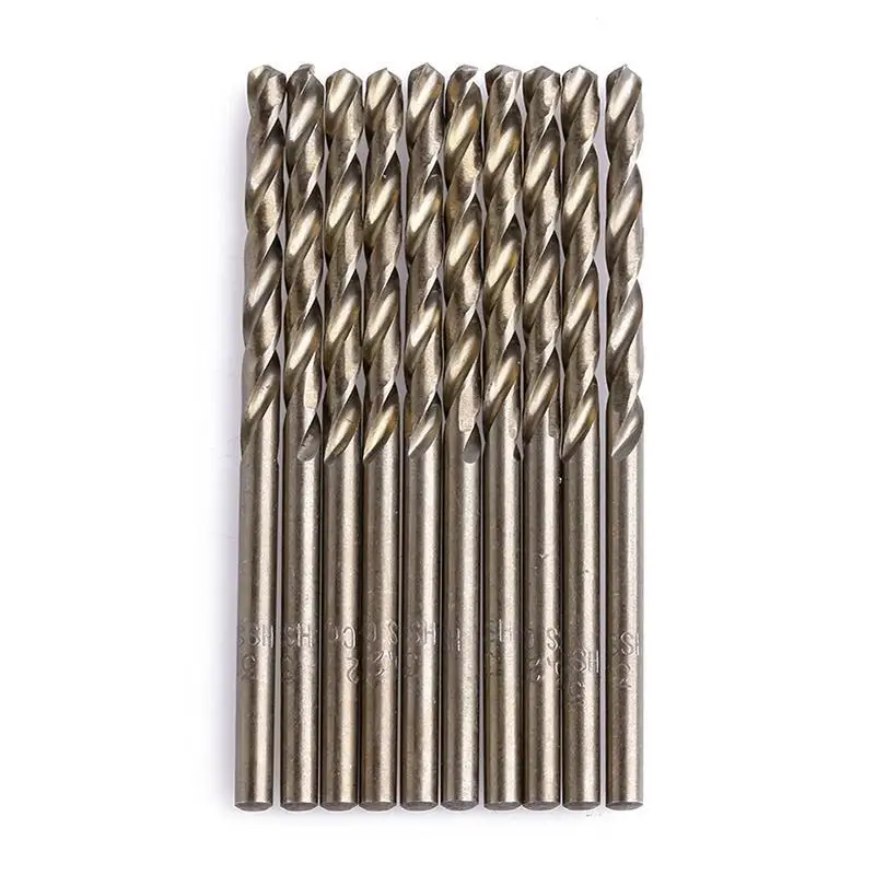 

652F 10x Mini Drill Bits, High Speed Steel for Drilling Holes Alloy Steel,Nonferrous Metal, cast Iron Hard Plastics Accessory