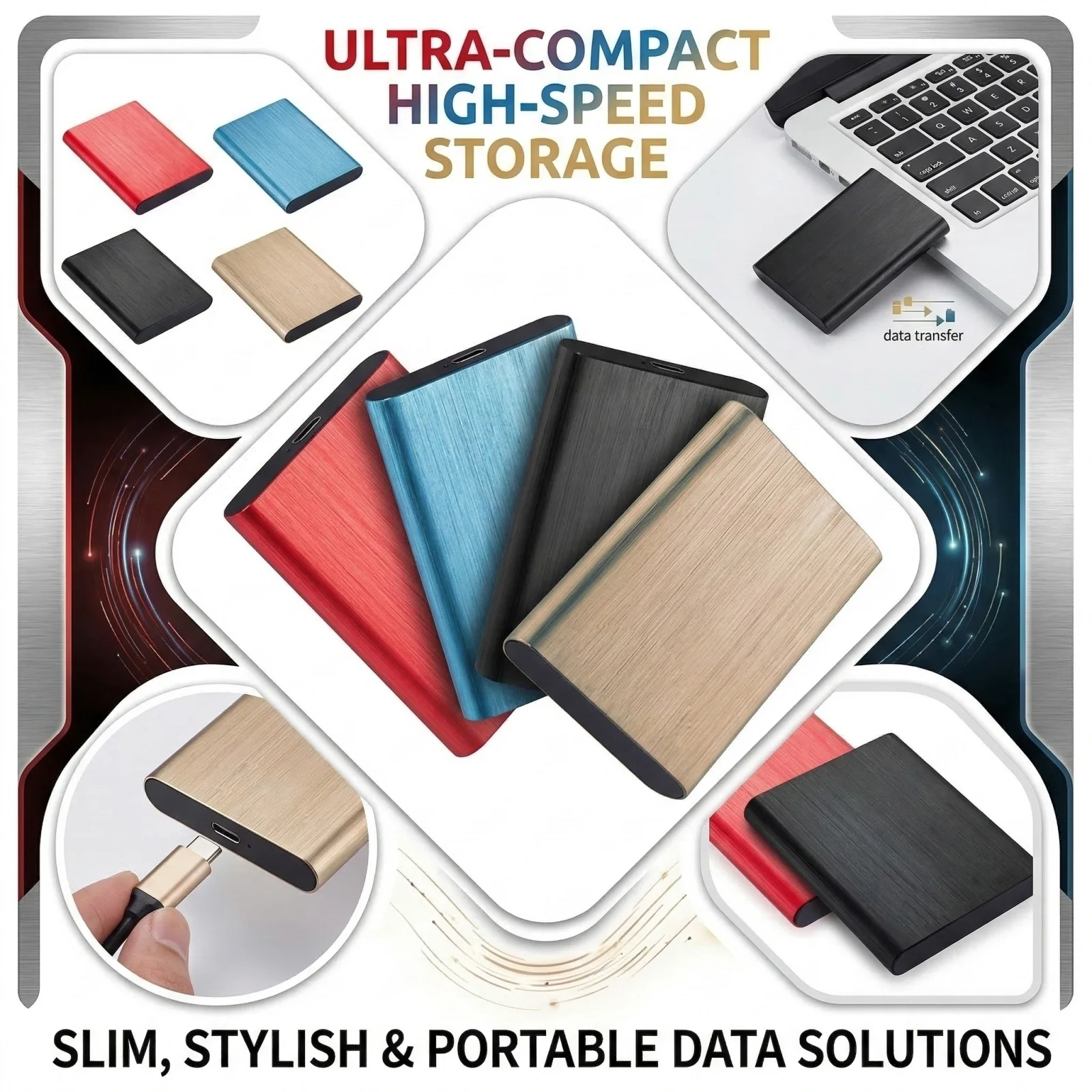 16TB Portable Mobile External USB Hard Drive Slim Hard Disk Memory Expansion Device Usb For Storage And Backup Work