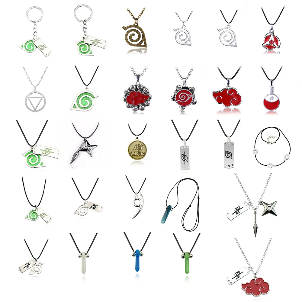 Akatsuki Red Cloud Alloy Pendant Necklace — product detail