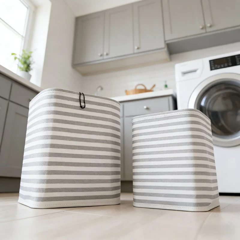 

Складная корзина для белья, 2 штуки, 100 л, большая вместимость, водонепроницаемая, отдельно стоящая, с ручкой, легко переносить, для общежития, спальни, ванной комнаты