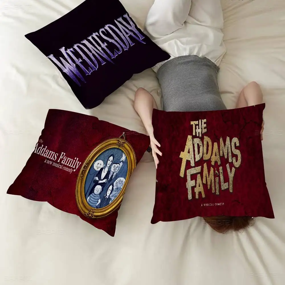 الفيلم الكلاسيكي T-The A-Addams F-Family الأربعاء غرزة محظوظ التنين وسادة غطاء وسادة أريكة غطاء غرفة المنزل الديكور #4
