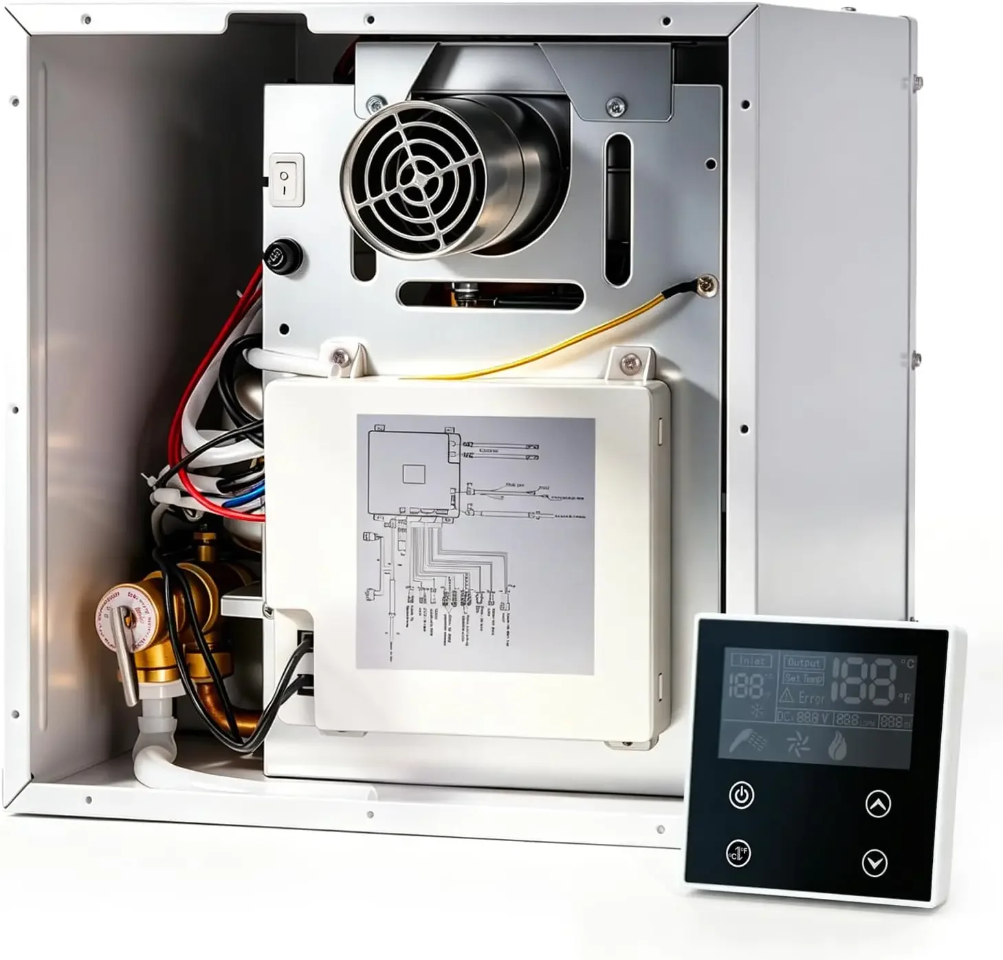 RV Tankless Water Heater 48,000 BTU, 2.5 GPM On-Demand Instant Hot Water, 12V DC, High Altitude Ready Up to 9,800ft, CSA Certifi