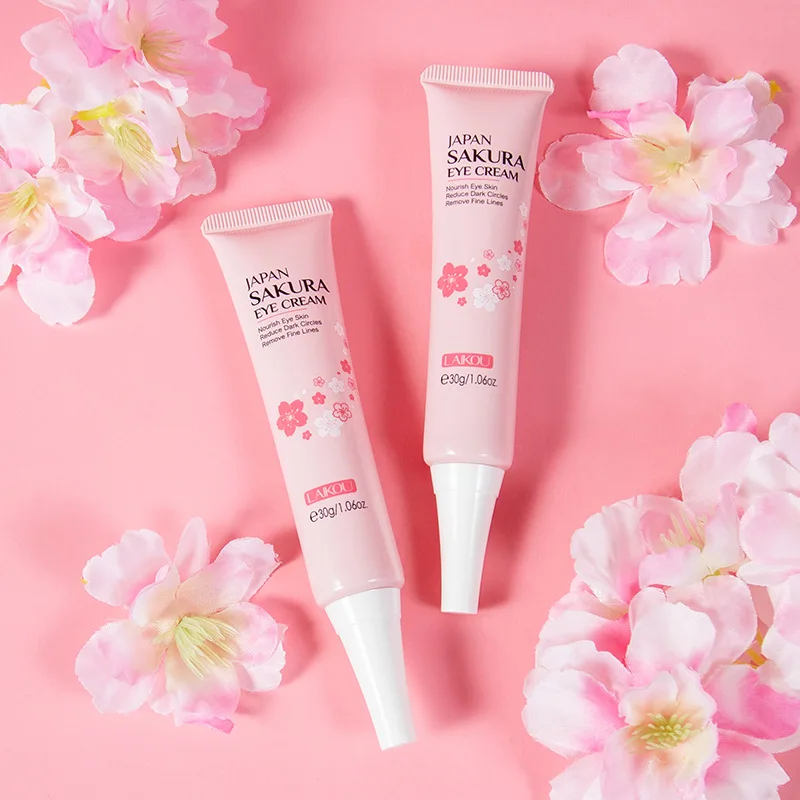 

2pcs Sakura Eye Cream 30g Hydrate Moisturizing Nourish Brighten Remove Dark Circles Fade Fine Lines Lifting Eyes Skin Care