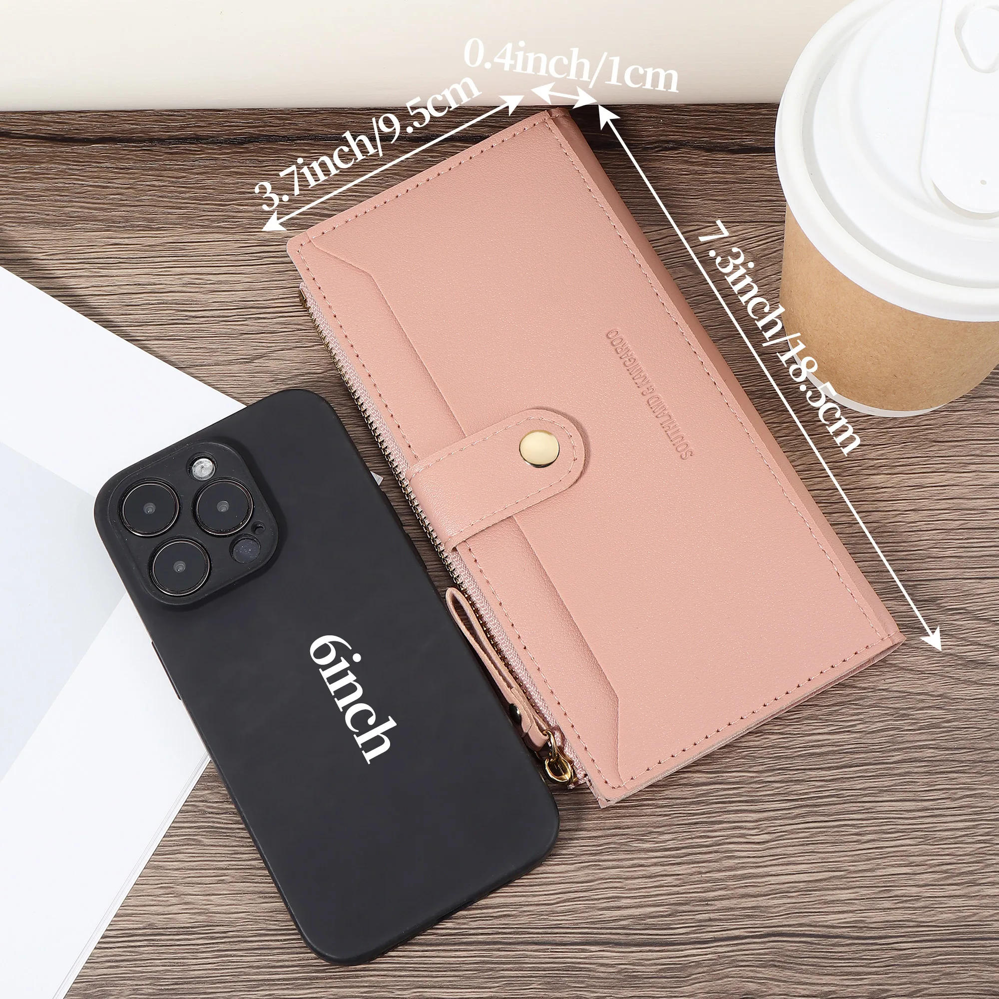 [Stylish Wallet] Stylish Women's Long Wallet | Spacious Clutch with Multiple Compartments, Zippered Wallet, Cute Coin Purse with