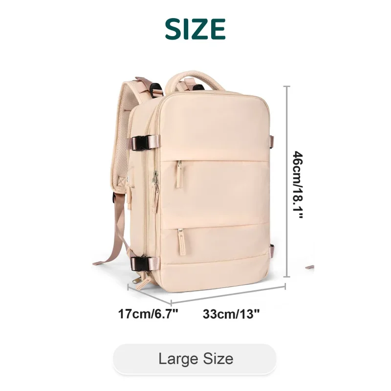 

Backpack 47x33x22cm Travel Backpack for Women Men Personal Item Carry on Business Weekender Laptop & USB Charging Port Backpacks