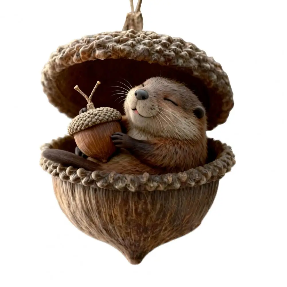 Лесные-животные-желуди-украшения-2d-акриловая-сосновая-шишка-подвеска-в-виде-рождественской-елки-с-животными-уютное-лесное-рождественское-украшение-для-домашнего-декора