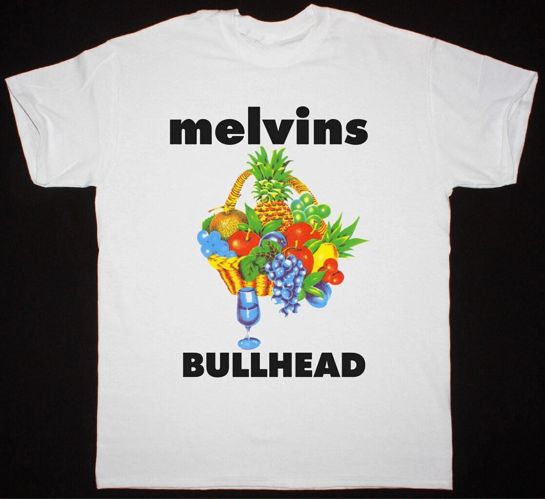 Melvins Bullhead Album Men's T-Shirt White Cotton T-Shirt Printed T-Shirt Men's Women's General Casual Top oversized t shirt