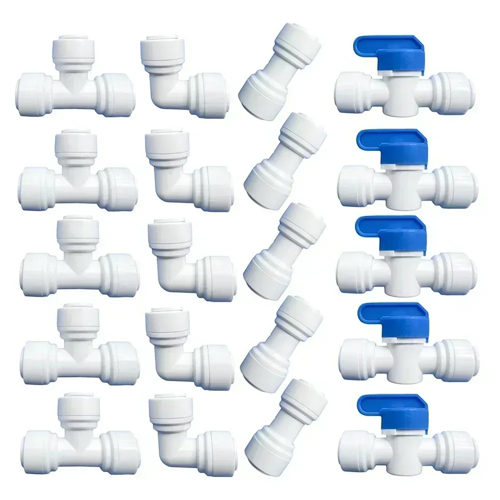 20 Pieces 38 Inch Quick Connect Fittings for Water Purifier Systems Easy Tool Installation for 3 8 Inch Tubing