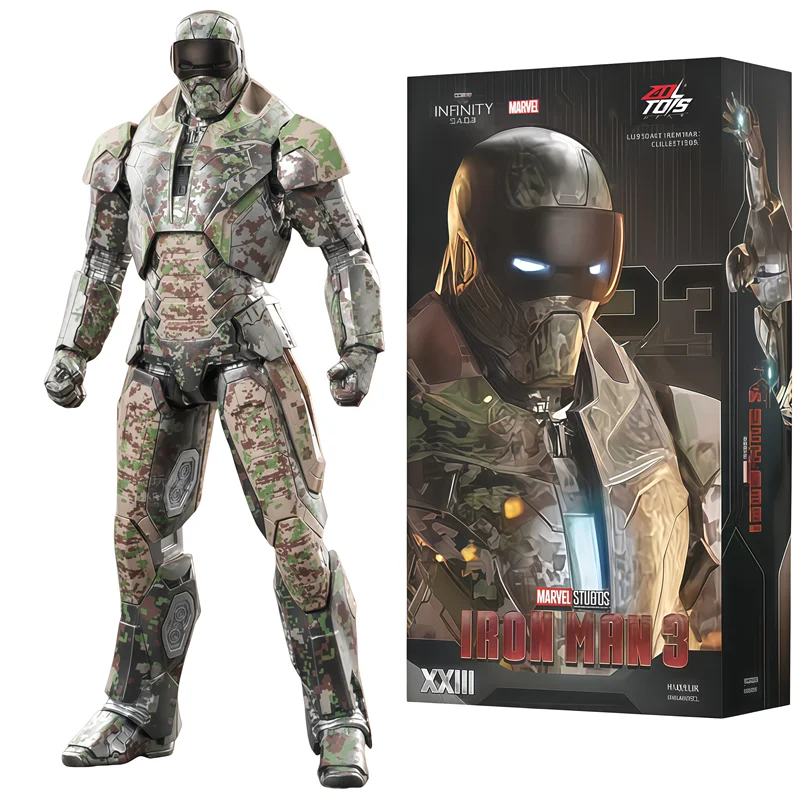 

Original ZD Tony Stark Iron Man MK23 Shades Action Figure Collect Model Joint Movable Toy 7 Inche Desktop Ornament Birthday Gift
