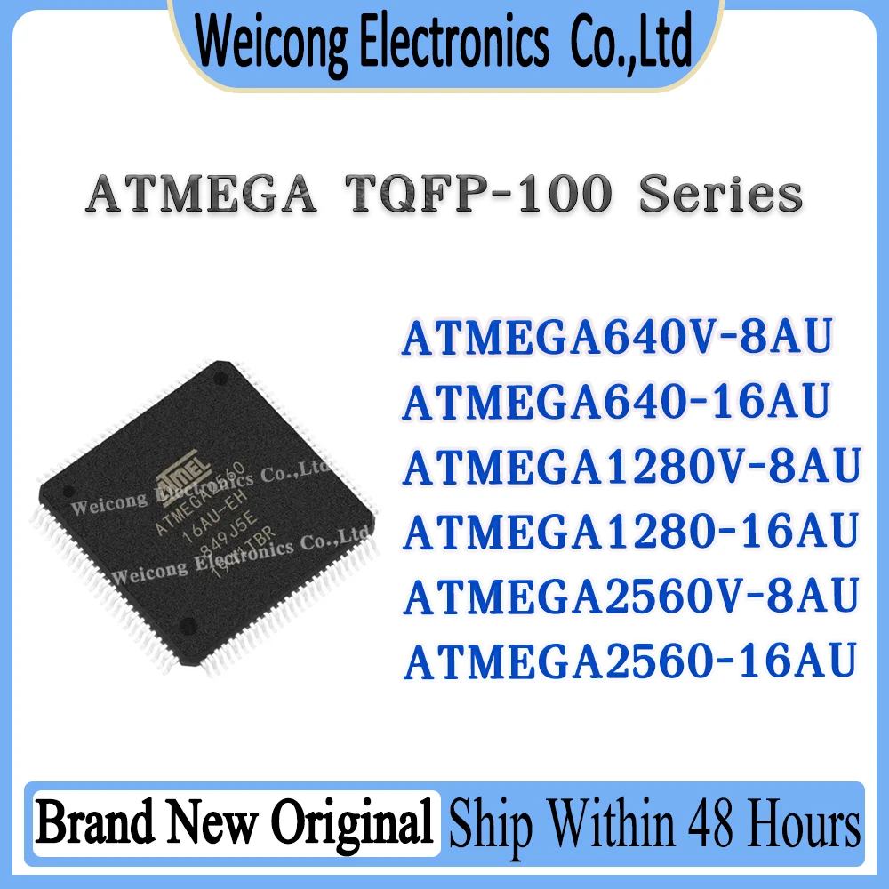 ATMEGA640V-8AU ATMEGA640-16AU ATMEGA1280V-8AU ATMEGA1280-16AU ATMEGA2560V-8AU ATMEGA2560-16AU ATMEGA IC MCU Chip TQFP-100