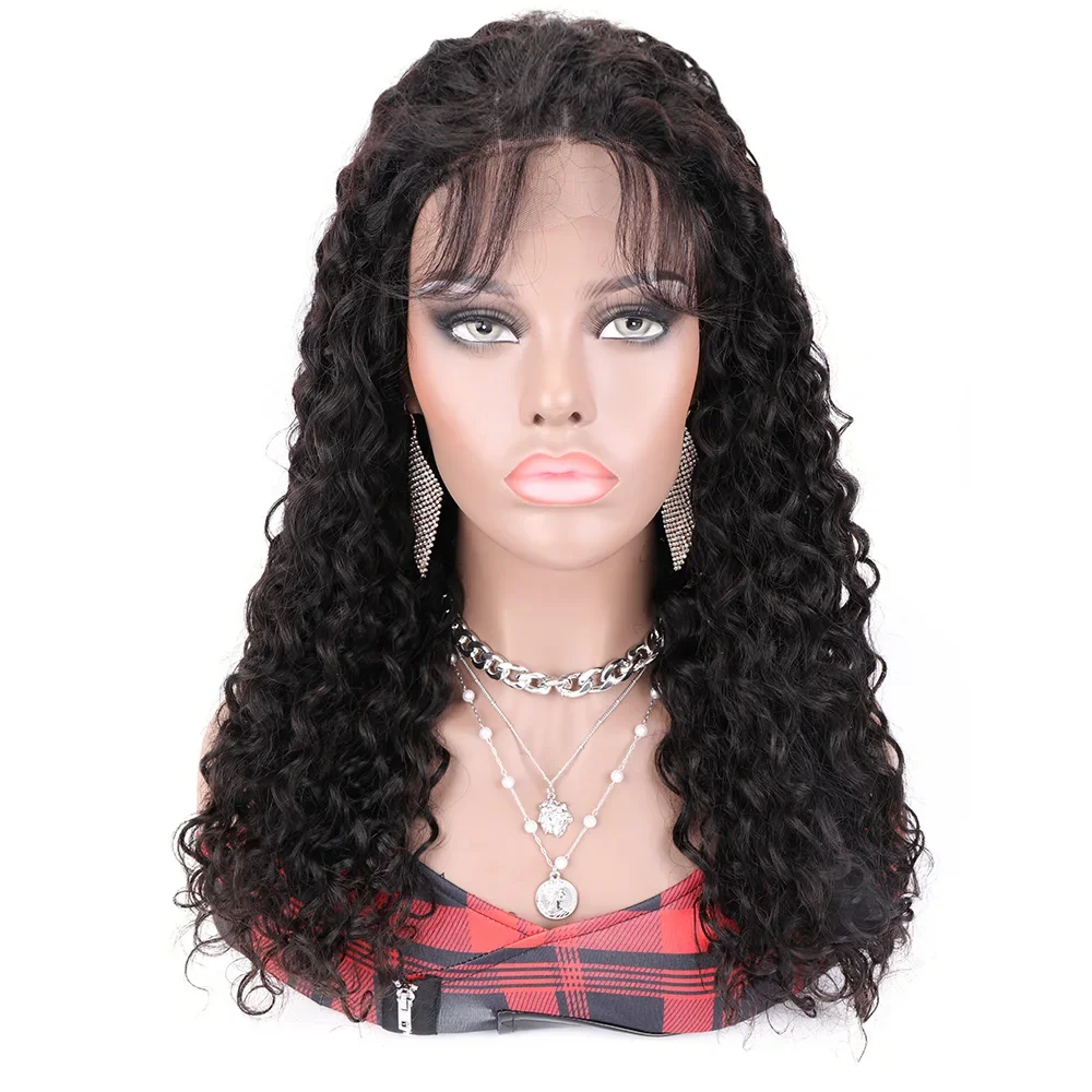 22 24 Inch Deep Curl Human Hair Lace Frontal Wig Brazilian Deep Wave HD Lace Wigs Human Hair 4x4 Glueless Closure Wig for Women