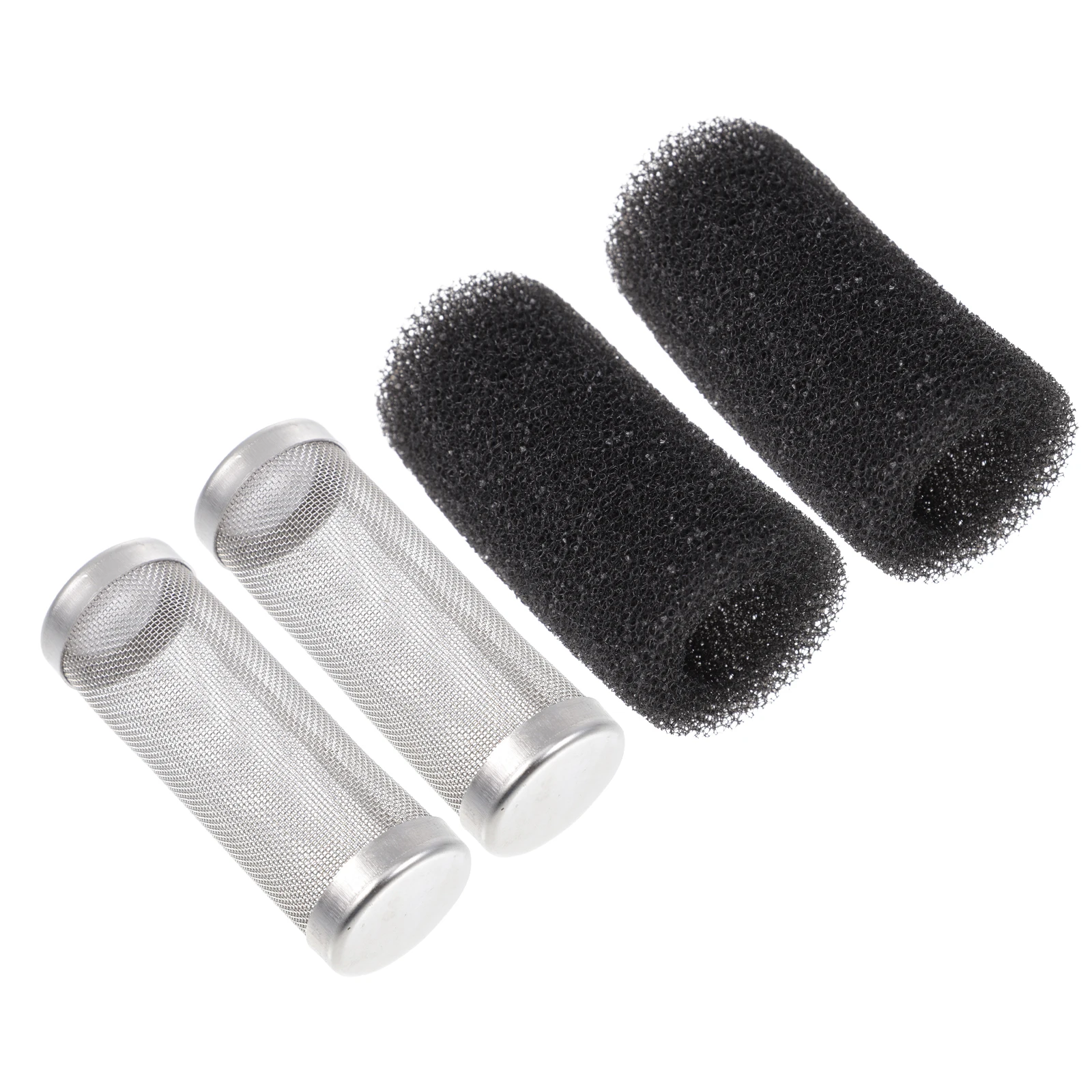 

2 Sets Aquarium Filter Mesh Cover Stainless Steel Pre Intake Sponge Guard Protective Screen Fish Tank Filtration Accessories