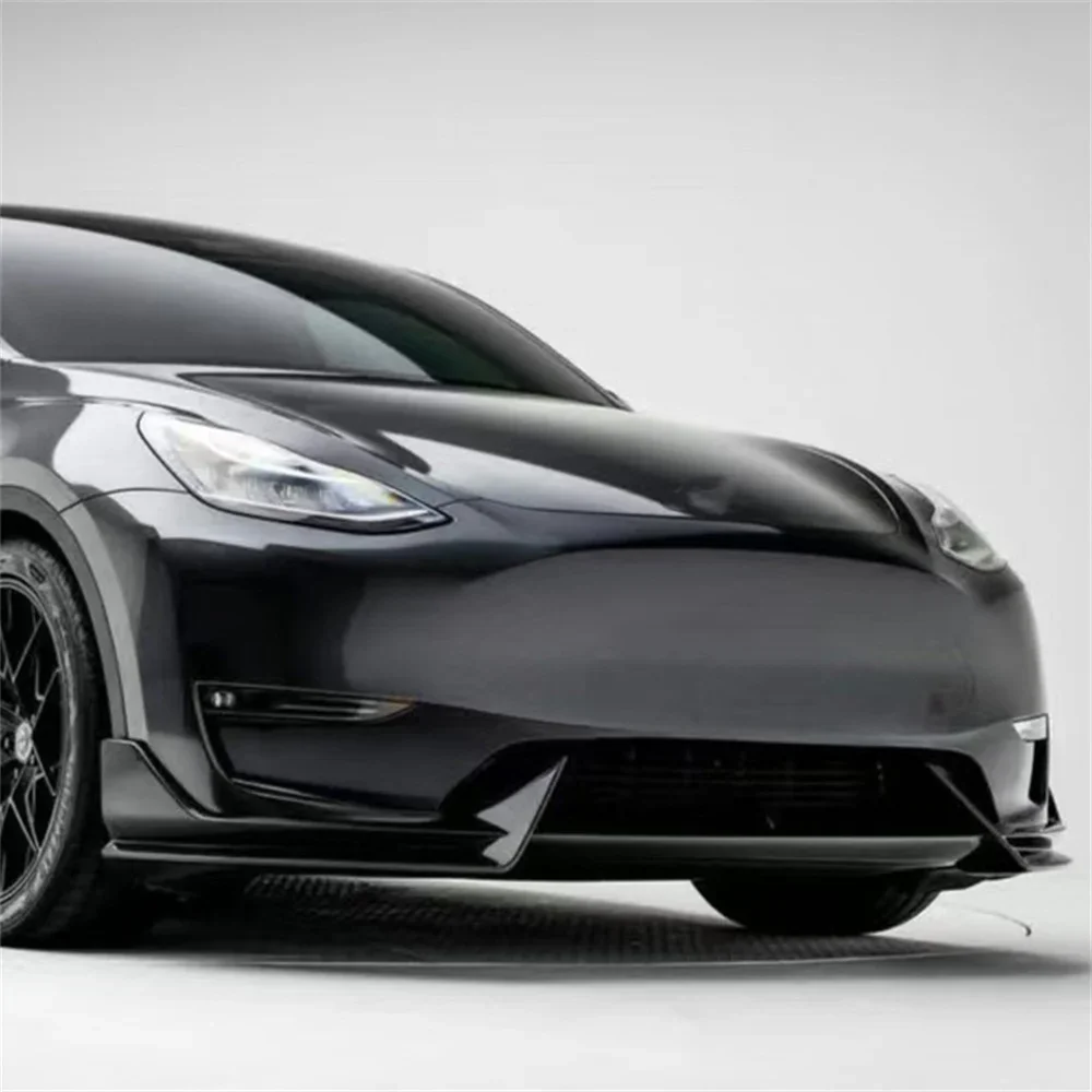 Frontstoßstangenlippe für Tesla Model 3 Model Y 2017-2025 Kinn-Diffusor Karosserie-Kit Spoiler Deflektor Tuning Zubehör Autoteile