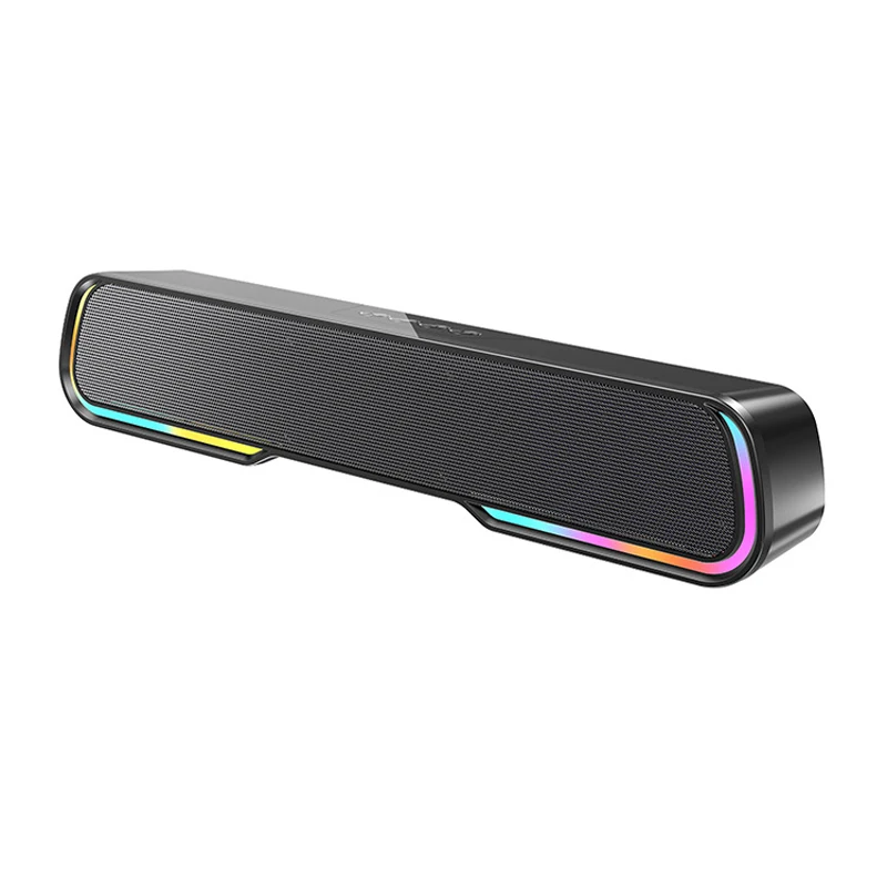 

RGB Marquee Luminous Mini Sound Bar Desktop Long Portable Subwoofer High Power Bluetooth Computer Speaker